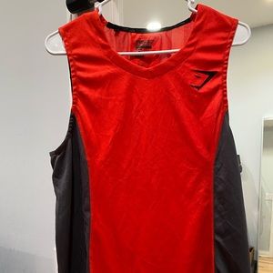 Size Large Gymshark red tank top (dry)